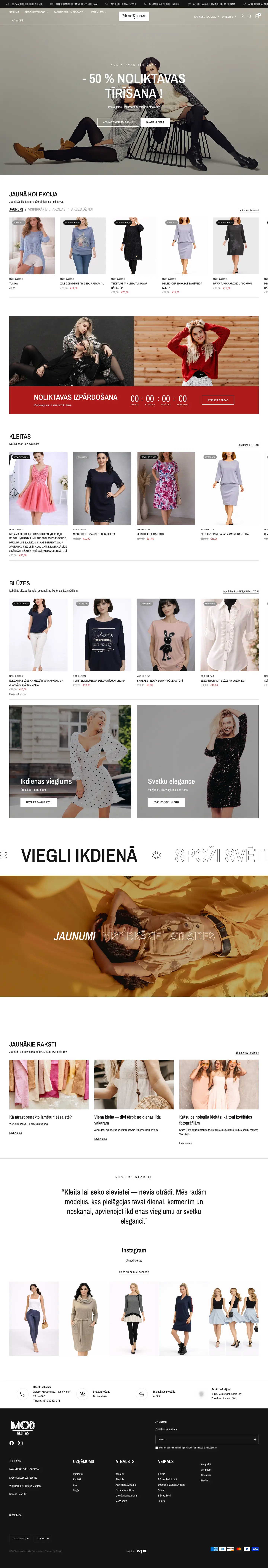 Mod-kleitas.lv sākumlapa visā garumā datorā